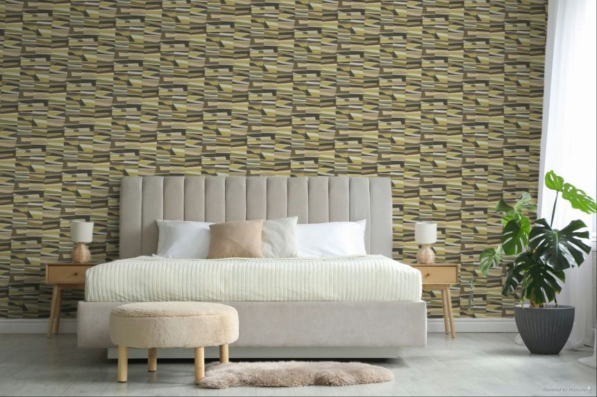 Vliestapete, grün-beige,  Mattenimitat, 340571, Groovy, Eijffinger