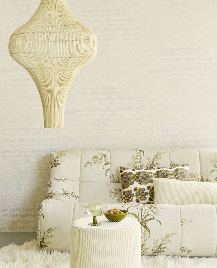 Vliestapete, creme-beige,  Stoffimitat, 340580, Groovy, Eijffinger