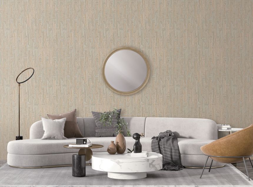 Geometrische Vliestapete, weiß-grau, SA524011, Santa Fe, Design ID