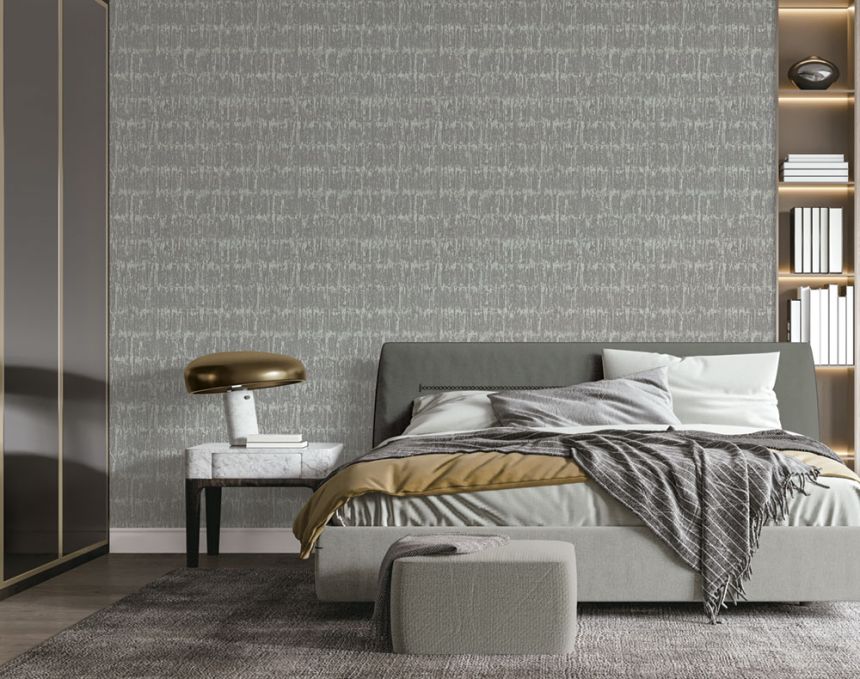 Vliestapete, grau, Struktur, SA524034, Santa Fe, Design ID