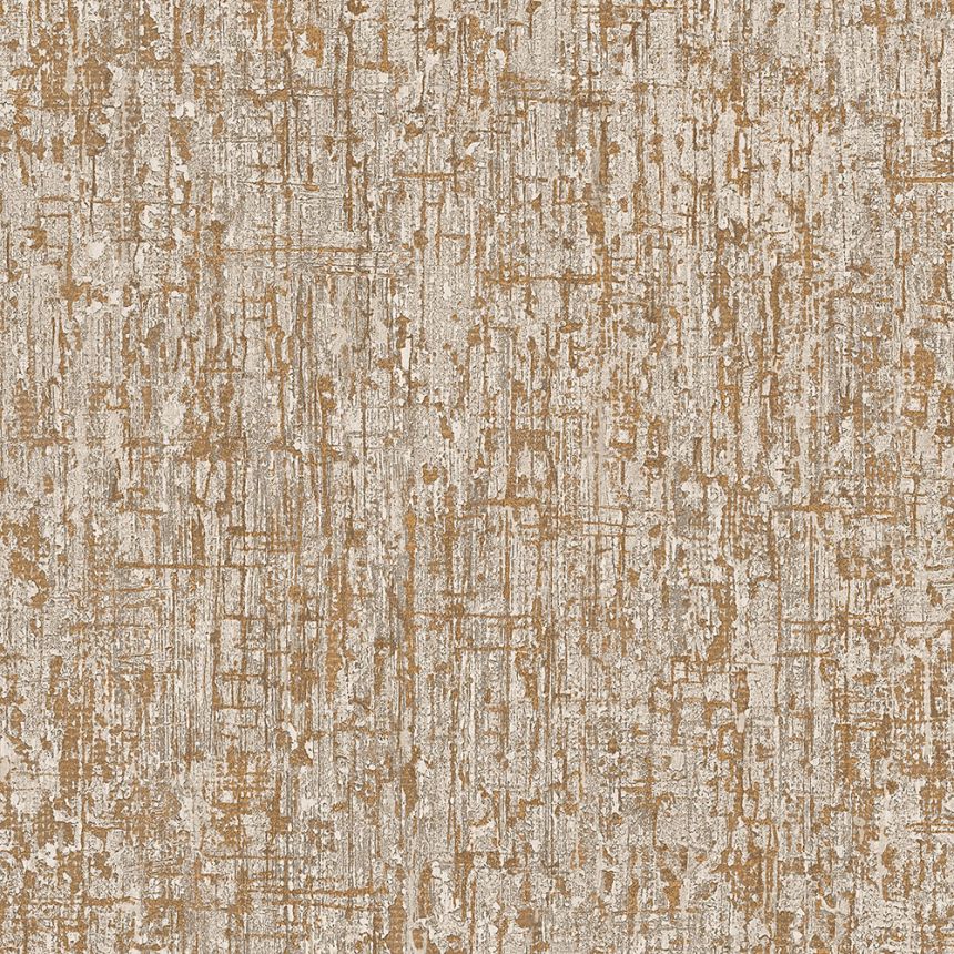 Vliestapete, braun-gold, Struktur, SA524076, Santa Fe, Design ID
