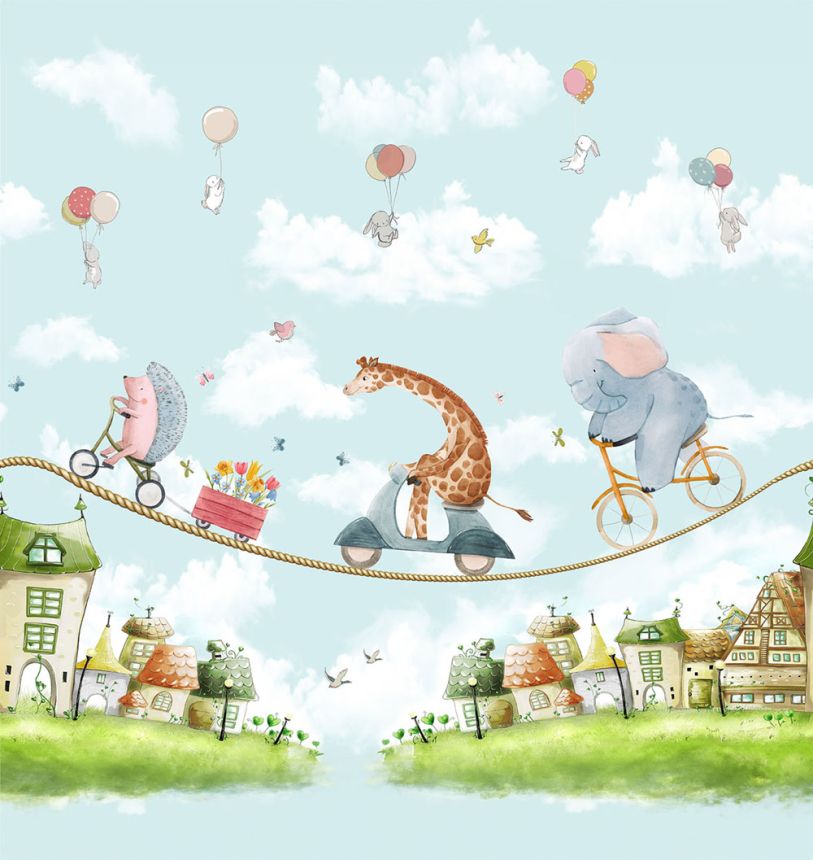 Kinderfototapete, blau, Tiere, CW6039-1, Cute Walls, Decoprint