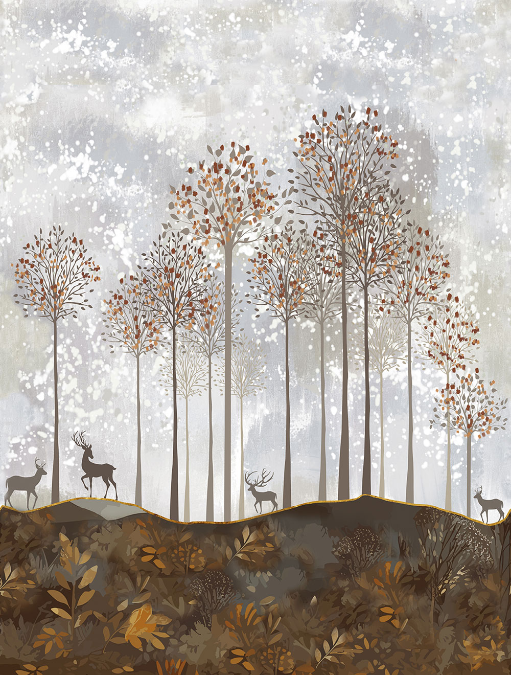 Kinderfototapete, Hirsch, Wald, CW6047-2, Cute Walls, Decoprint