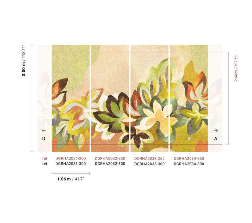 Vlies-Fototapete, Blumen, DGRHA2033-300, Rhapsody, Masureel
