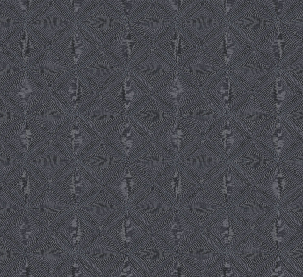Geometrische Vliestapete, schwarz, Ethno, AMA105, Amani, Masureel