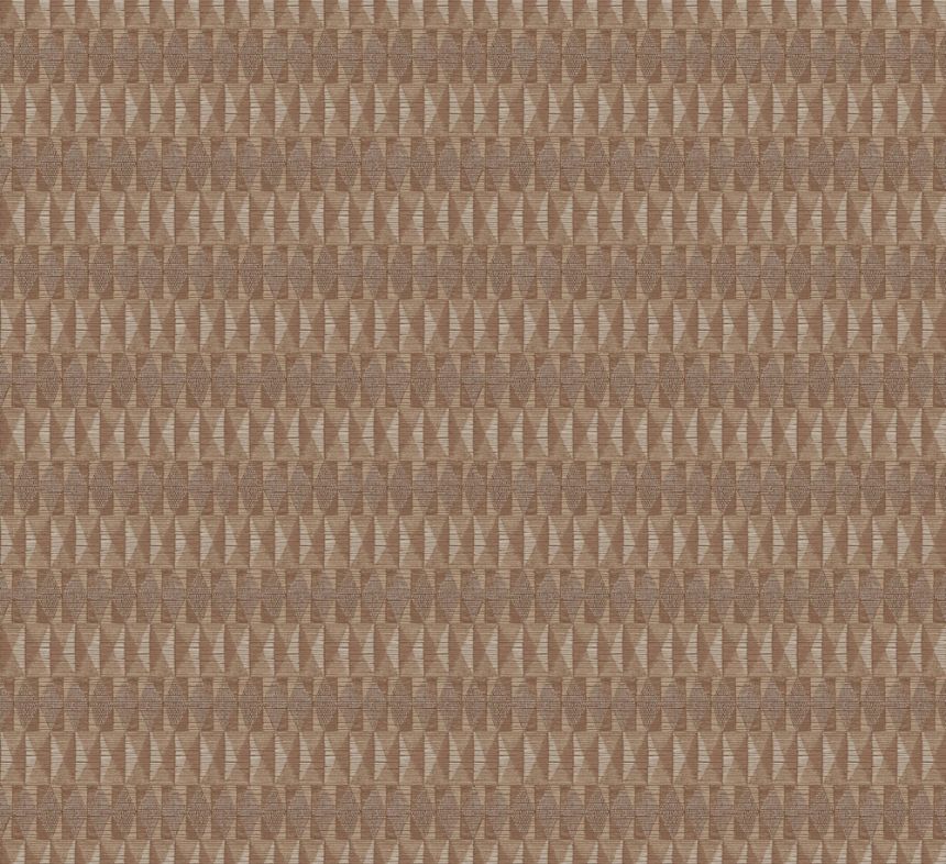 Geometrische Vliestapete, braun, Ethno, AMA203, Amani, Masureel