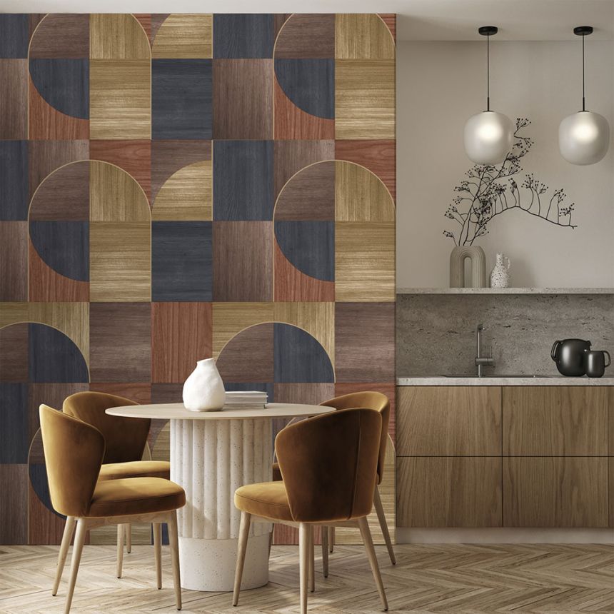 Grafische Bildtapete in Braun, FW4012-5, Feature Walls, Decoprint
