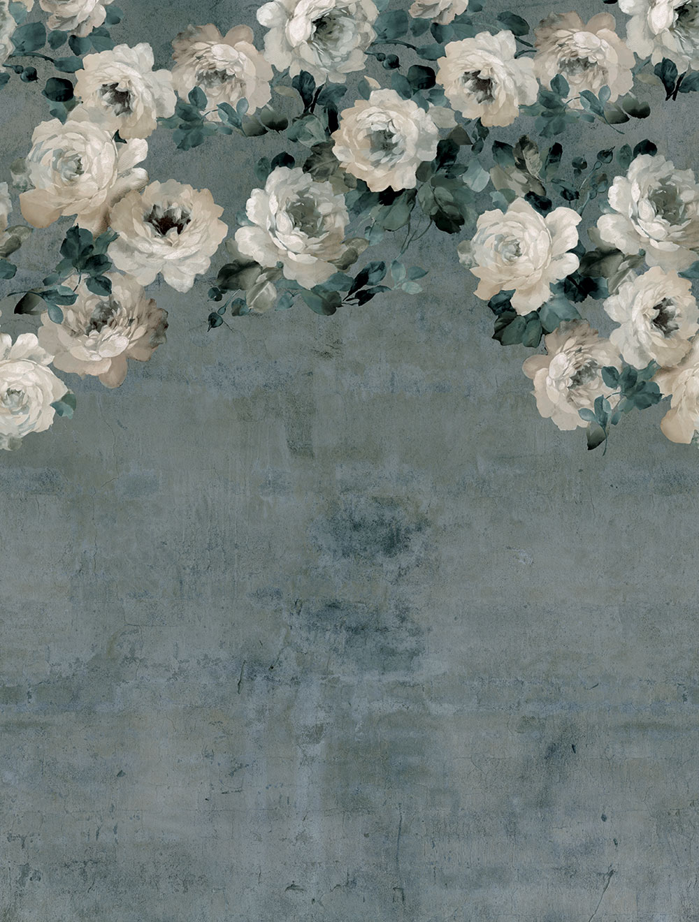 Vlies-Fototapete, blau-grün, Blumen, FW4023-6, Feature Walls, Decoprint