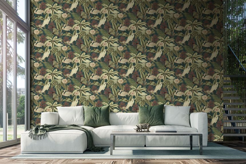 Vlies-Fototapete, grün, Vögel, Blätter, FW4061-3, Feature Walls, Decoprint