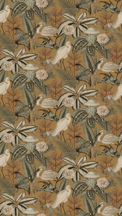 Vlies-Fototapete, braun, Vögel, Blätter, FW4061-6, Feature Walls, Decoprint