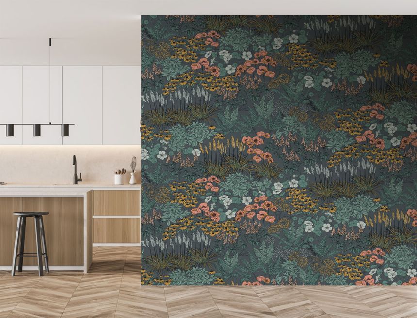 Vlies-Fototapete, blau, Blumen, FW4062-4, Feature Walls, Decoprint