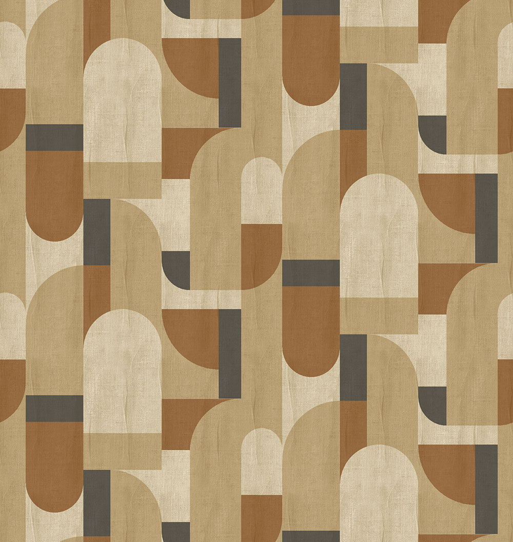 Geometrische Vlies-Fototapete, braun, FW4064-1, Feature Walls, Decoprint