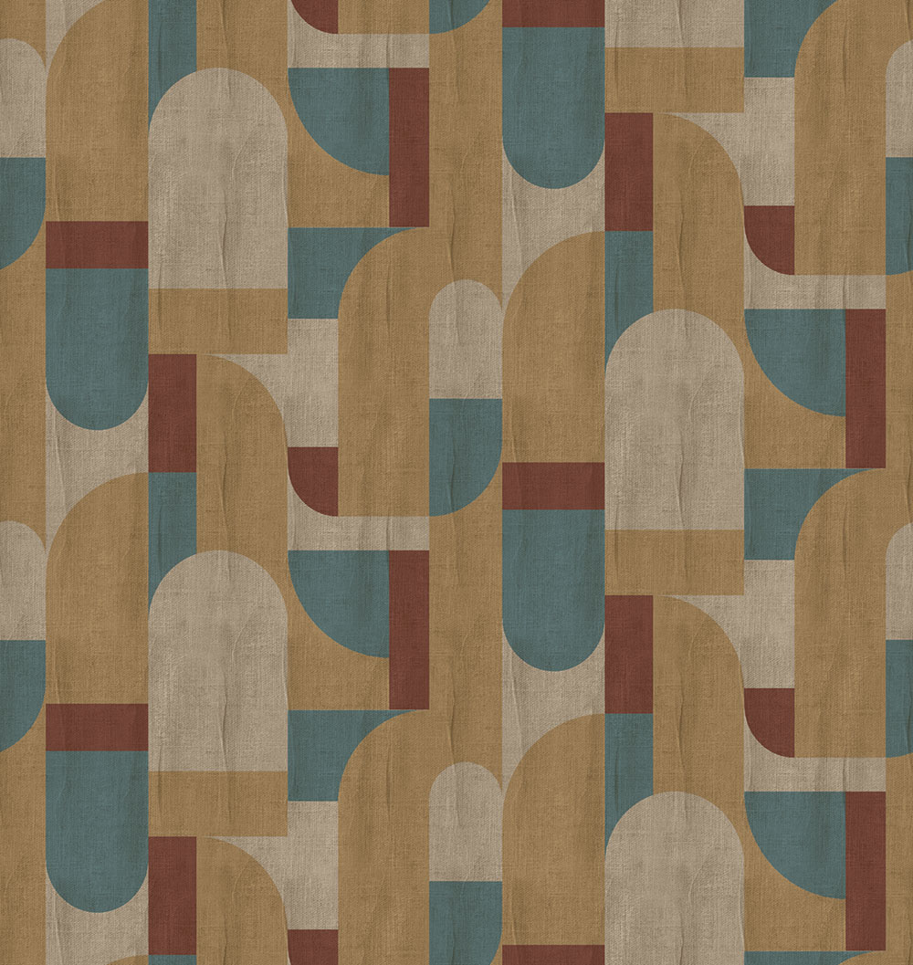 Geometrische Vlies-Fototapete, braun-grün, FW4064-2, Feature Walls, Decoprint
