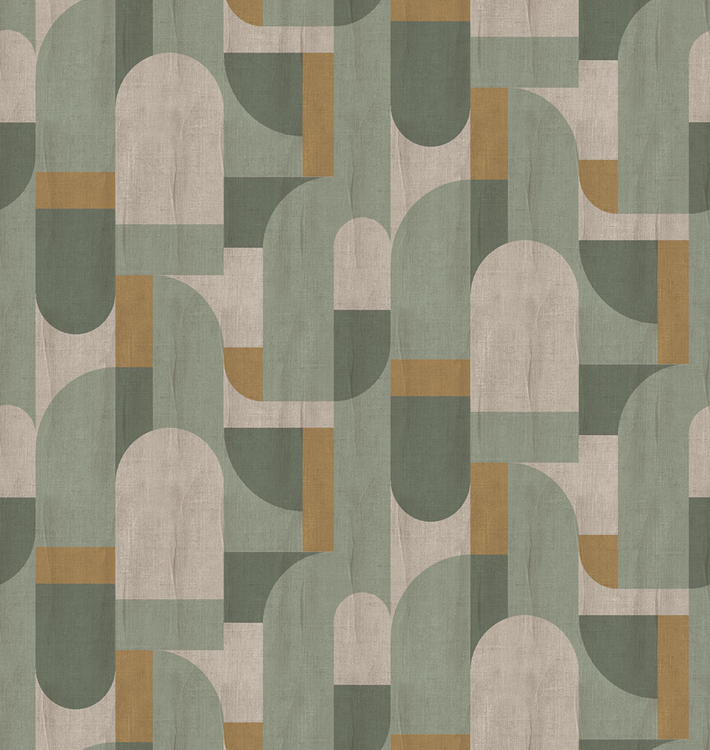 Geometrische Vlies-Fototapete, grün, FW4064-4, Feature Walls, Decoprint