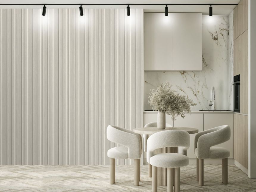 Bildtapete in 3D-Lamellenoptik, Grau, FW4043-3, Feature Walls, Decoprint