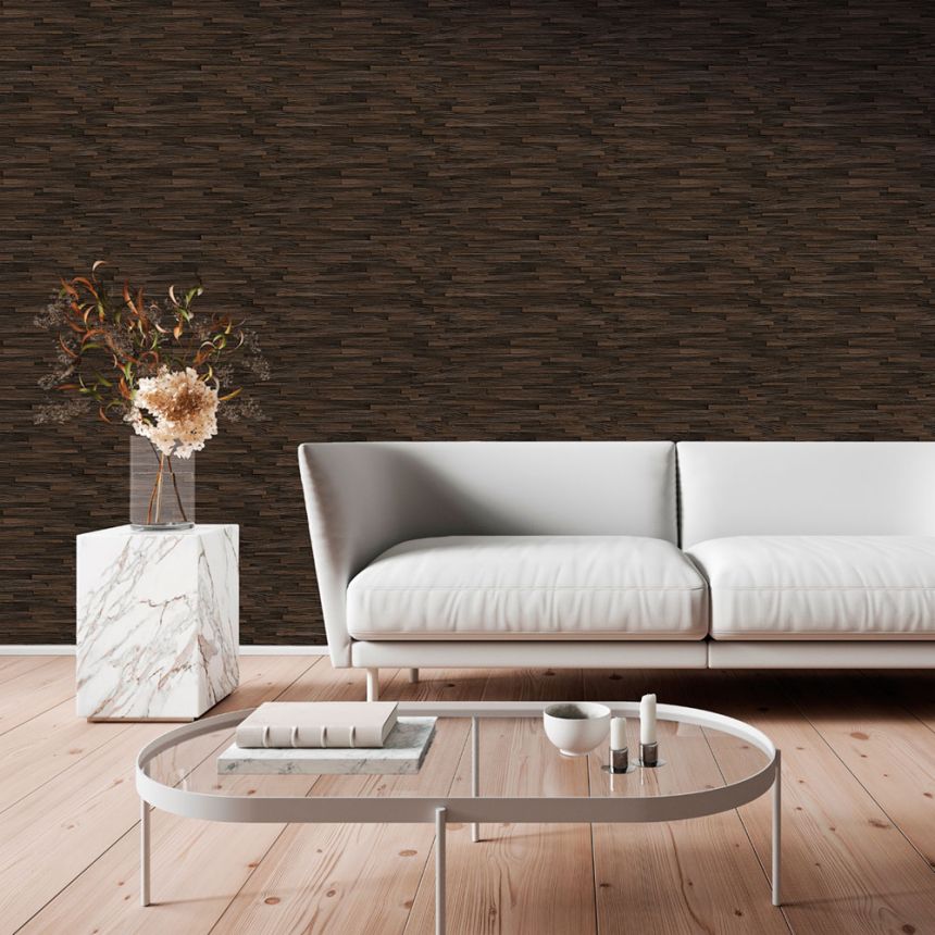 Luxustapete in grau-beiger Holzoptik, Z57727, Architexture 2, Zambaiti Parati