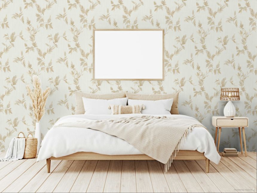 Tapete, beige, Blätter, 35912, Ornamenta, Parato by Cristiana Masi