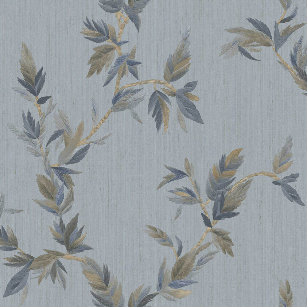 Tapete, blau, Blätter, 35916, Ornamenta, Parato by Cristiana Masi