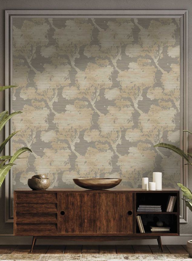 Tapete, grau-beige, Bäume, 35957, Ornamenta, Parato by Cristiana Masi