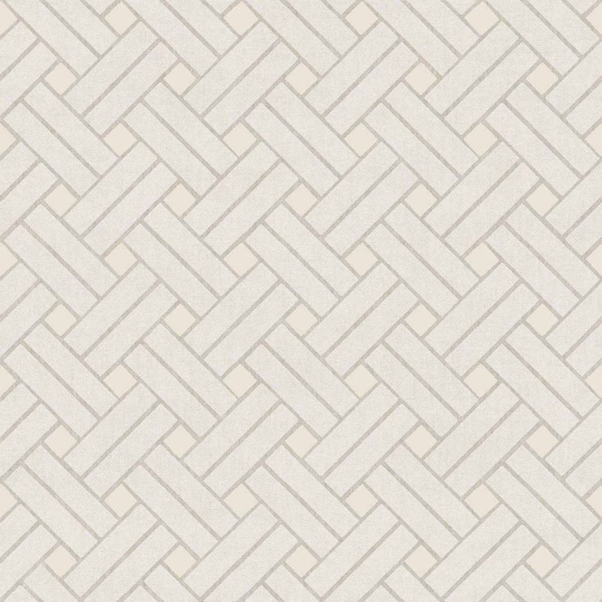 Geometrische Tapete, grau-creme, 32420, Vitalis, Parato by Cristiana Masi