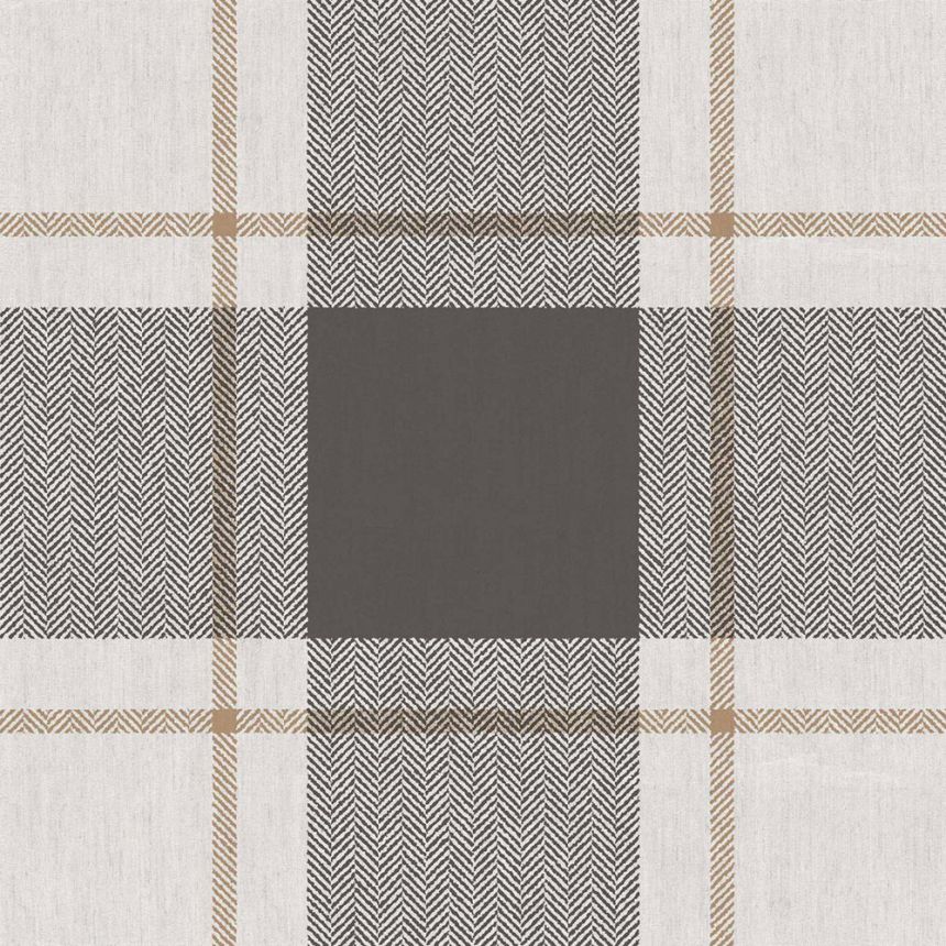 Tapete, grau-schwarz, Stoffoptik, 38409, Top Stripes, Parato by Cristiana Masi