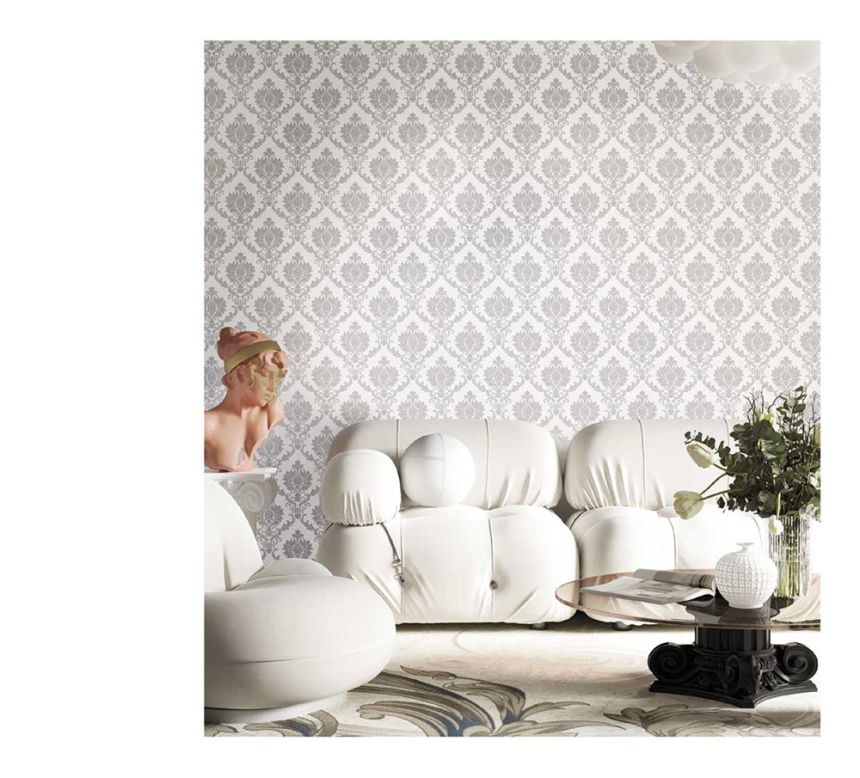 Vliestapete, grau-silber, Barockmuster, 23641, The Best Classic & Elegant, Cristiana Masi by Parato