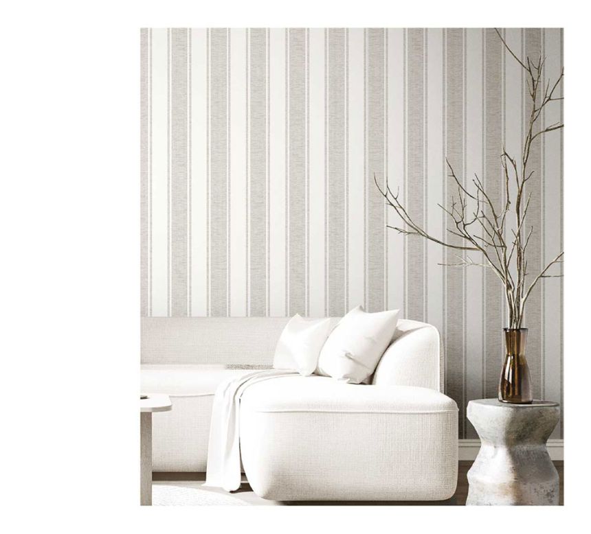 Vliestapete, grau-silber, Streifen, 23671, The Best Classic & Elegant, Cristiana Masi by Parato