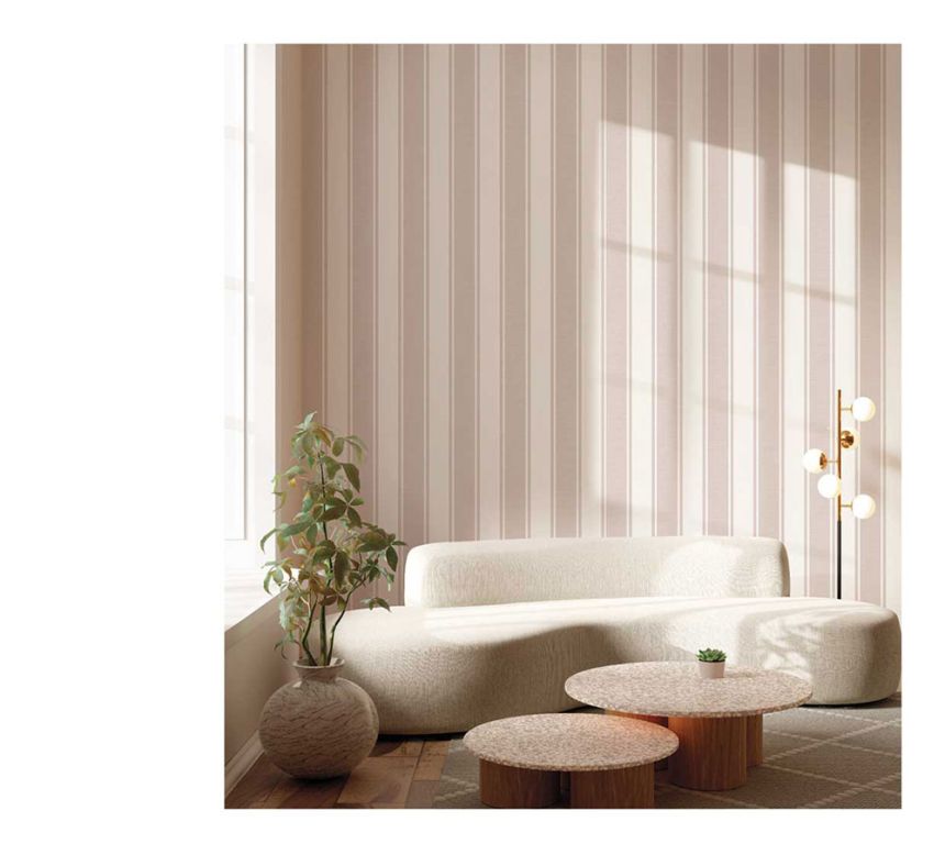 Vliestapete, creme-rosa, Streifen, 23674, The Best Classic & Elegant, Cristiana Masi by Parato