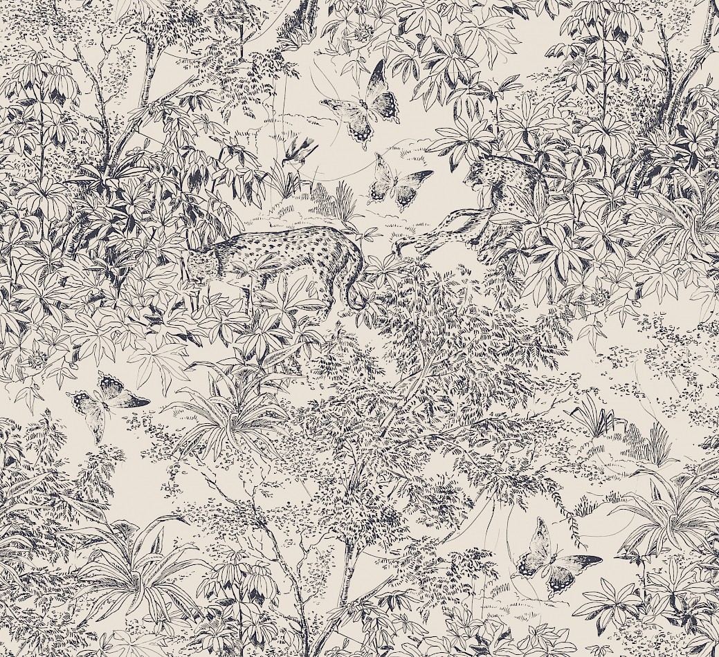 Tapete, beige-schwarz, Leopard, Natur, ZON202, Amazone, Masureel