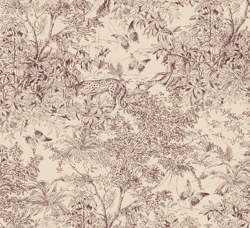 Tapete, beige-braun, Leopard, Natur, ZON205, Amazone, Masureel