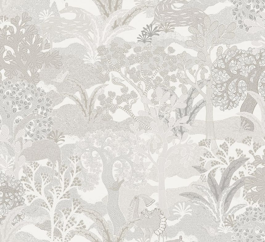 Tapete, grau-creme, Natur, ZON502, Amazone, Masureel