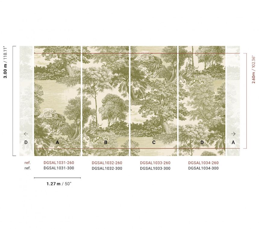 Fototapete, grün, Wald, Bäume, DGSAL1032-260, Amazone, Masureel