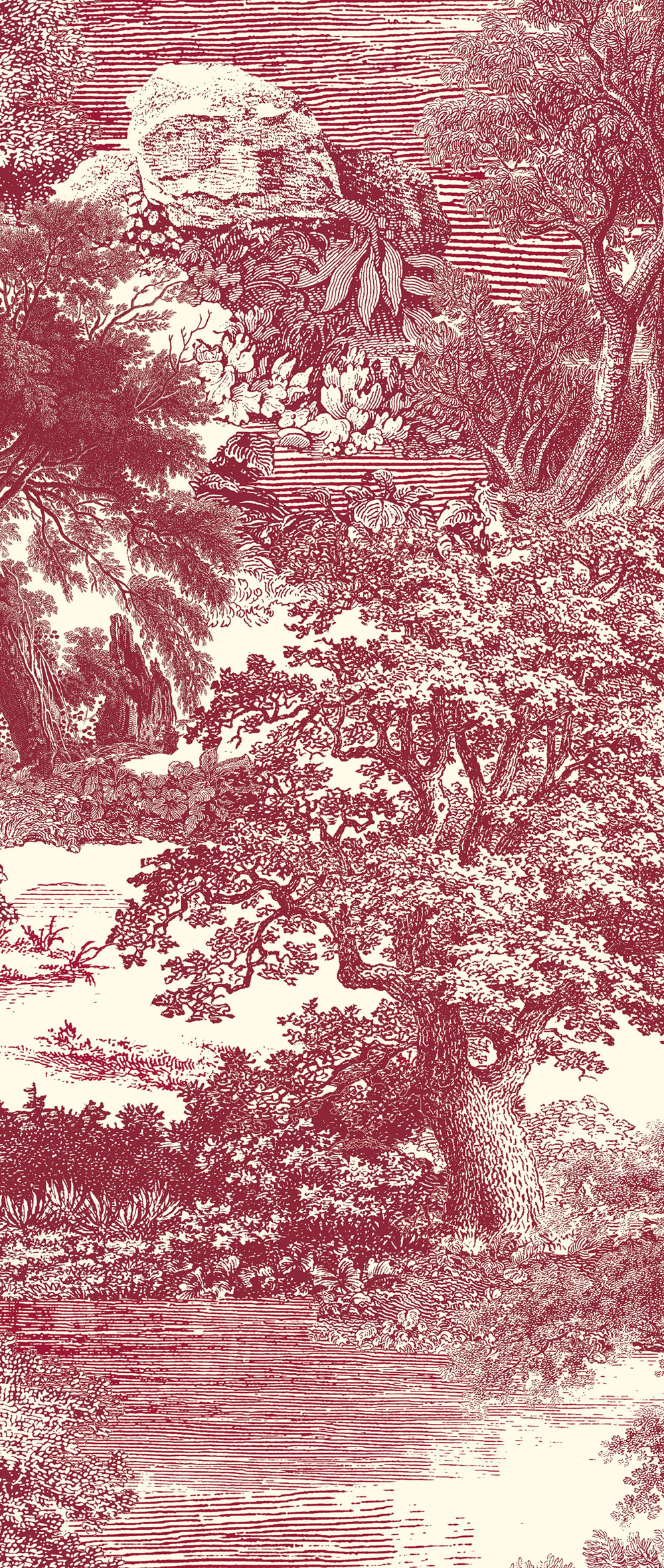 Fototapete, rot, Wald, Bäume, DGSAL1053-260, Amazone, Masureel