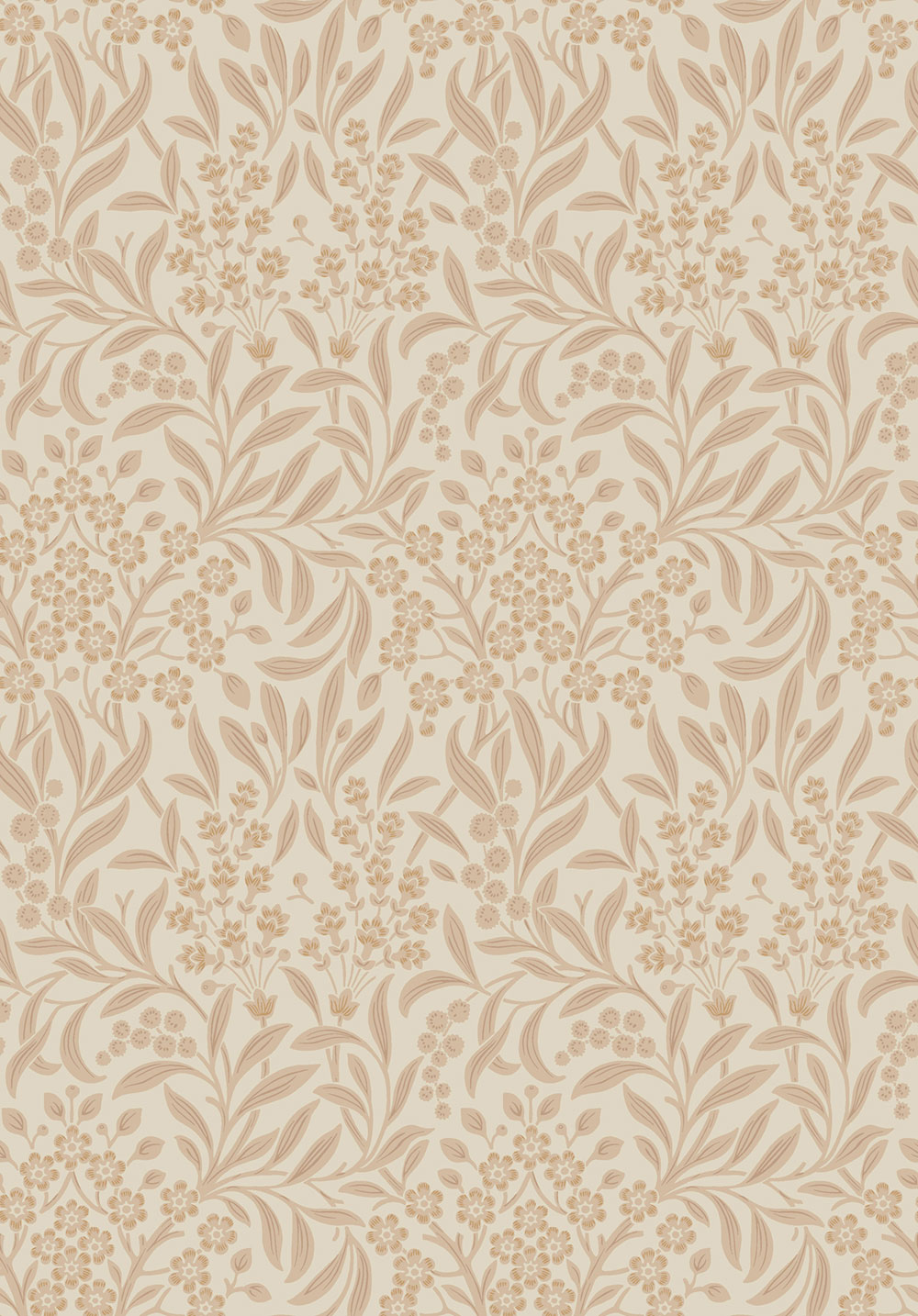 Tapete, beige-rosa, Blumen, Blätter, 4186, Alla Tiders Hus, Borastapeter