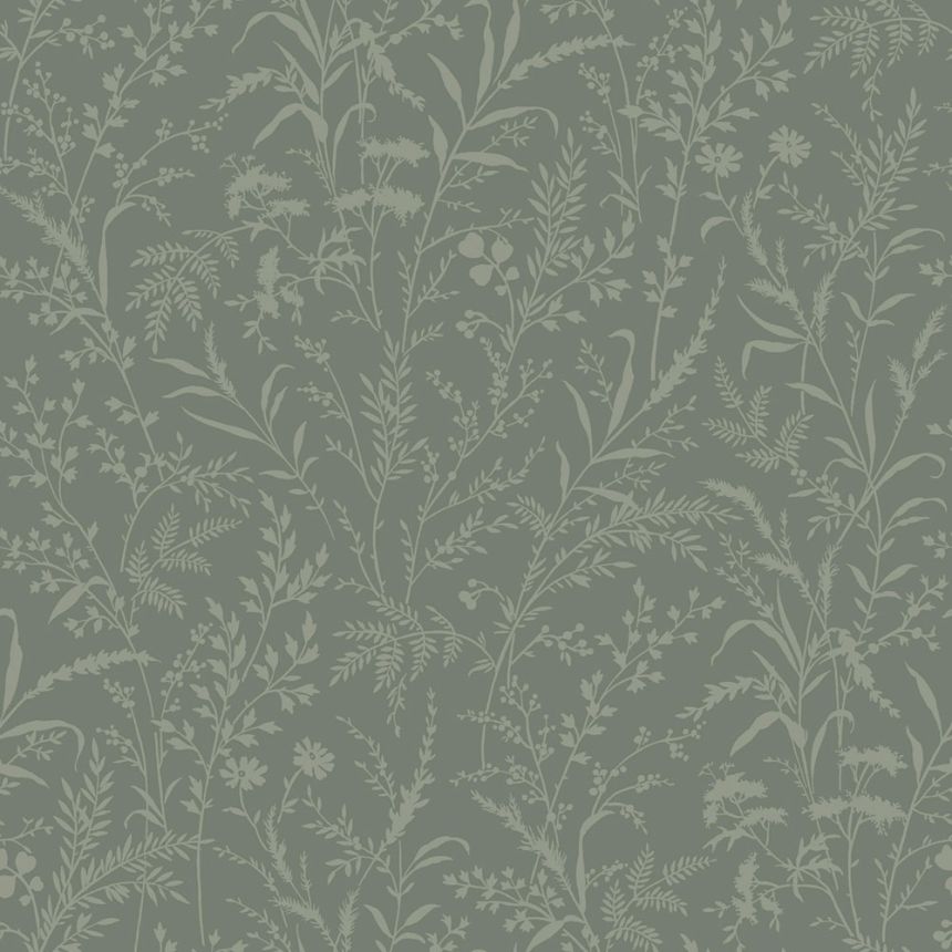 Tapete, grün, Blumen, Gräser, 38736, Borosan Hem, Boråstapeter