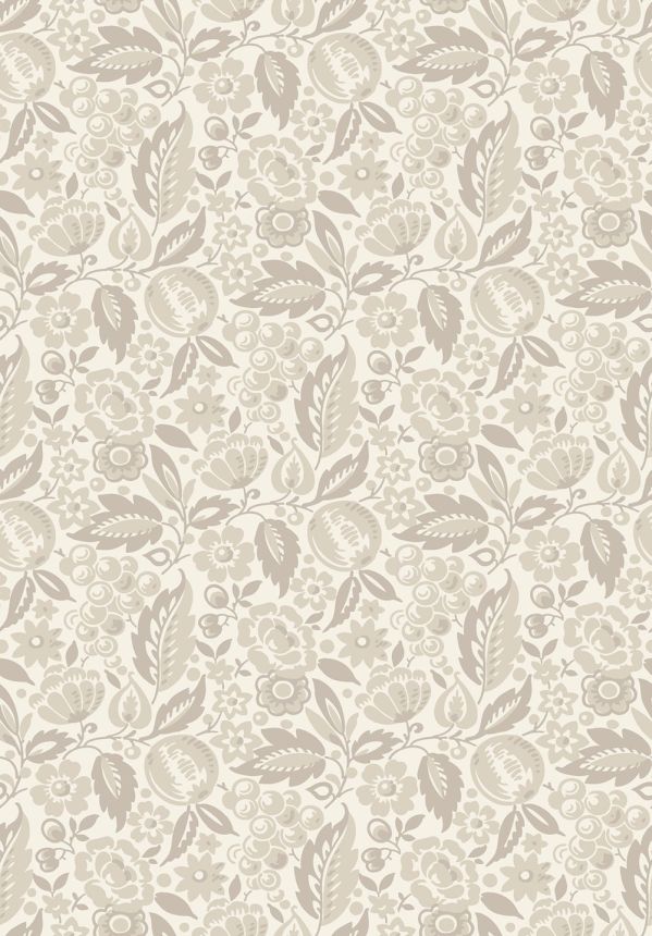 Tapete, beige-grau, Blumen, 4818, New Heritage, Boråstapeter