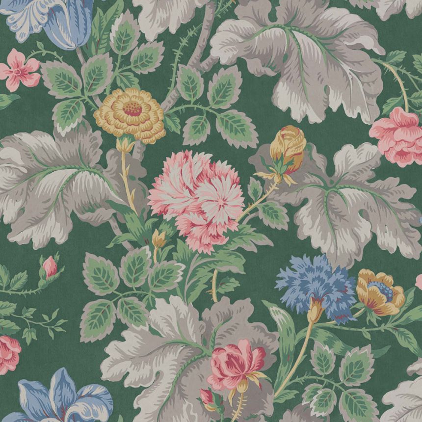 Tapete, grün, Blumen, 4834, New Heritage, Boråstapeter