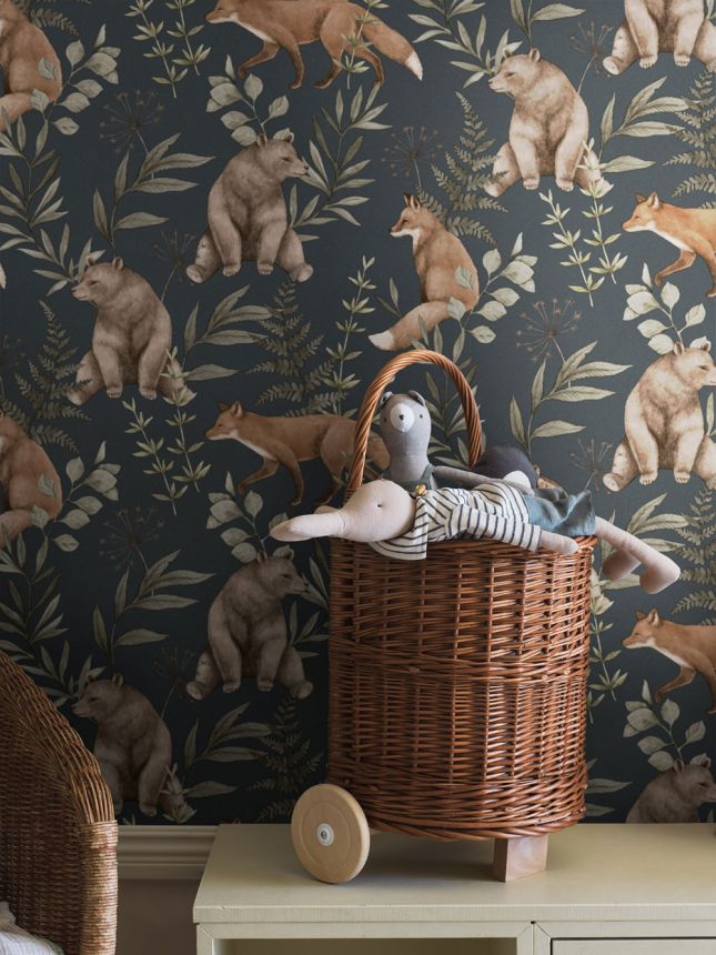 Tapete, dunkelblau, Tiere, 6920, Newbie Wallpaper, Boråstapeter