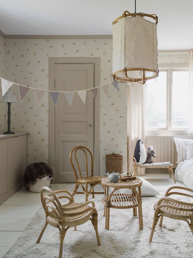 Tapete, grau-beige, Tiere, 6923, Newbie Wallpaper, Boråstapeter