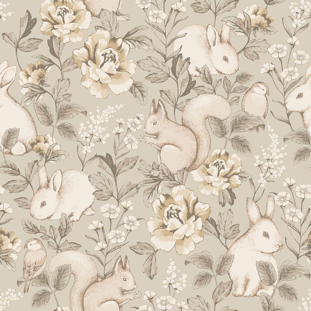 Tapete, beige, Tiere, 6933, Newbie Wallpaper, Boråstapeter