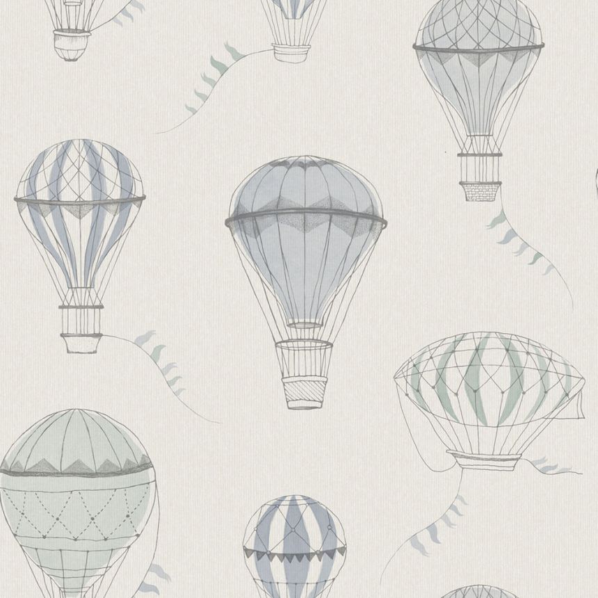 Tapete, blau-grün, Ballons, 6940, Newbie Wallpaper, Boråstapeter