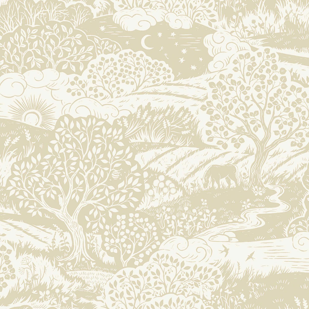Tapete, beige, Landschaft, 5829, Nordic Folk, Borastapeter