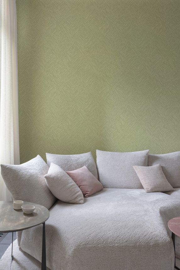 Tapete, grün, geometrisch, PW3007, Precious Weaves, Grandeco