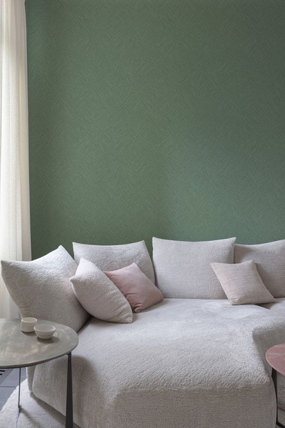 Tapete, grün, geometrisch, PW3015, Precious Weaves, Grandeco