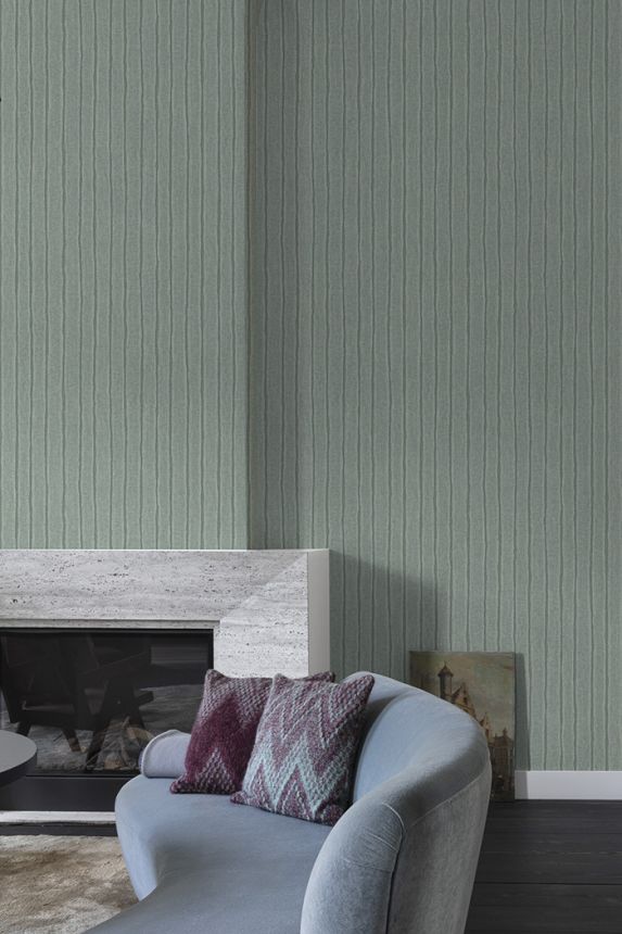 Tapete, grün, Streifen, PW4006, Precious Weaves, Grandeco