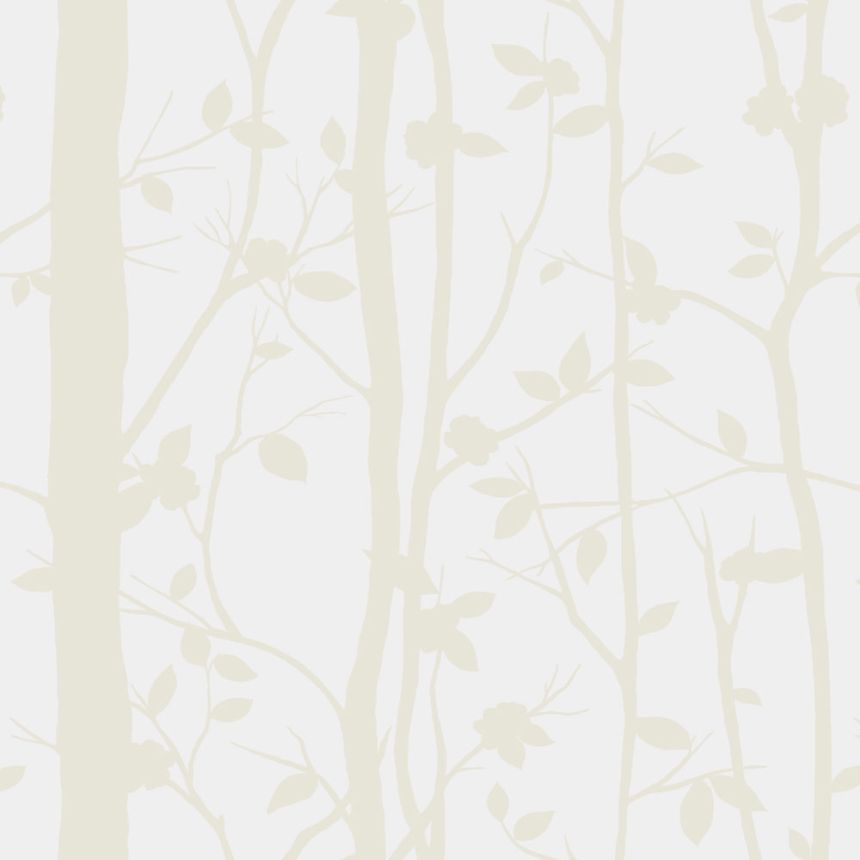 Tapete, weiß-creme, Bäume, Blätter, 113341, Laura Ashley Signature