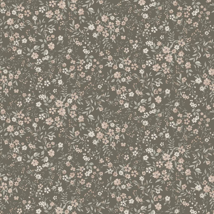 Tapete, braun, Blumen, 6930, Newbie Wallpaper, Boråstapeter