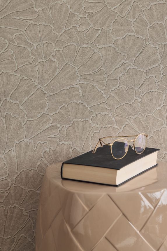 Tapete, braun-beige, Ginkgoblätter, 350524, Riviera Maison, Eijffinger