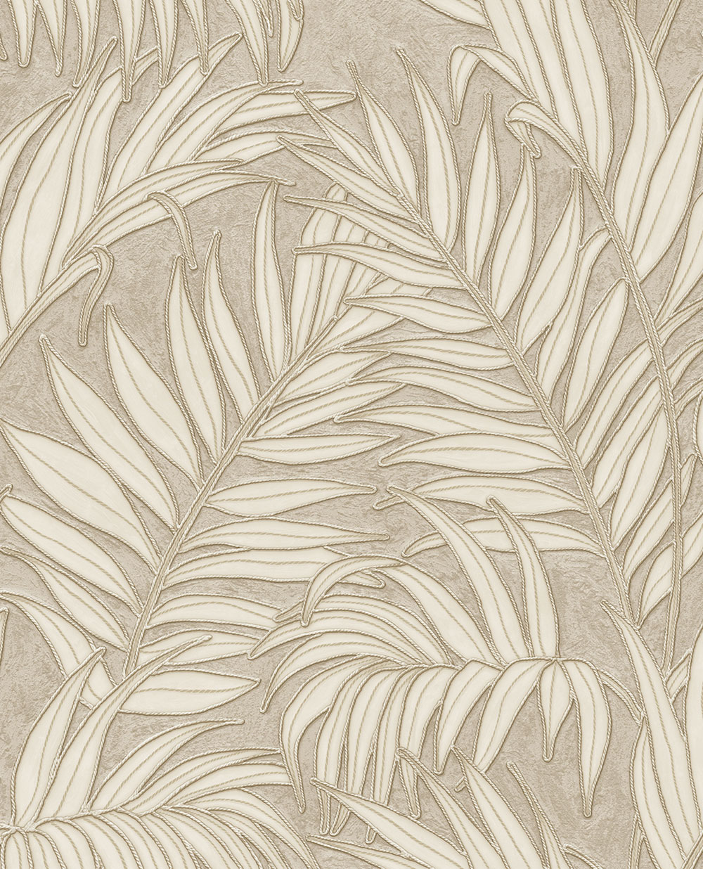 Tapete, braun-beige, Blätter, 350553, Riviera Maison, Eijffinger