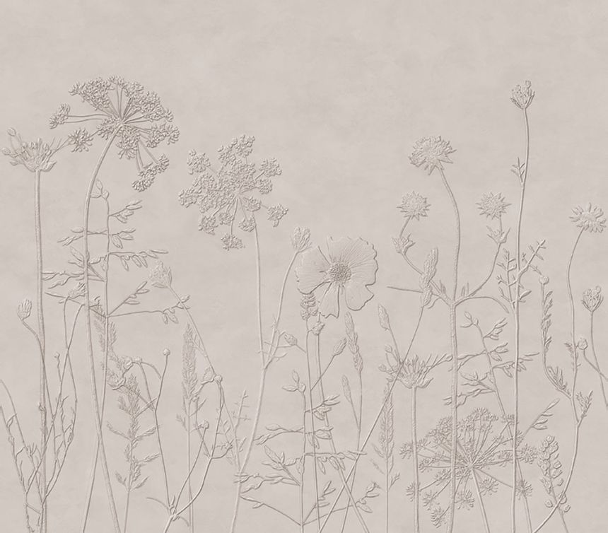 Fototapete, grau-braun, Pflanzen, Blumen, Gräser, 350702, Riviera Maison, Eijffinger